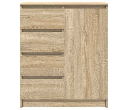 Aparador con cajones roble Sonoma 71x35x84 cm madera ingeniería