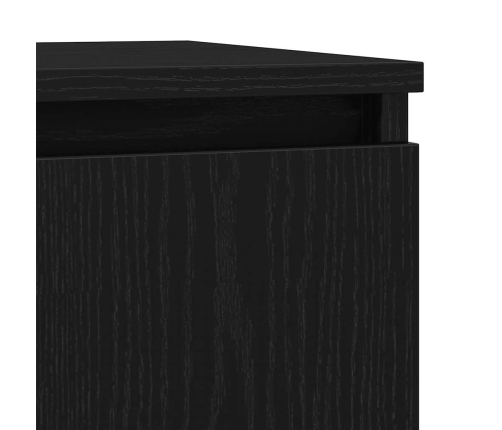 Aparador con cajón roble negro 71x35x84 cm madera de ingeniería