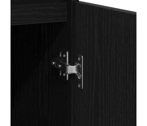 Aparador con cajón roble negro 71x35x84 cm madera de ingeniería