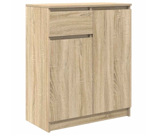 Aparador con cajón roble Sonoma 71x35x84 cm madera ingeniería