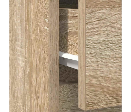 Aparador con cajón roble Sonoma 71x35x84 cm madera ingeniería