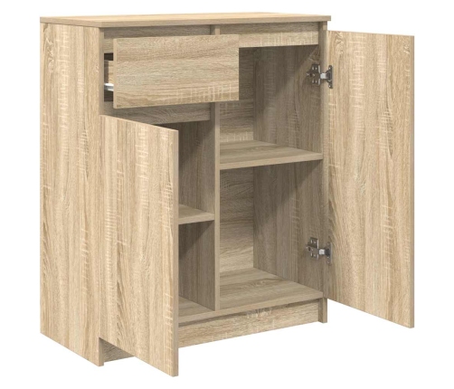 Aparador con cajón roble Sonoma 71x35x84 cm madera ingeniería