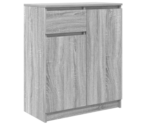 Aparador con cajón  Sonoma gris 71x35x84 cm madera de ingeniería