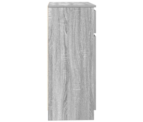 Aparador con cajón  Sonoma gris 71x35x84 cm madera de ingeniería