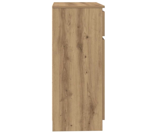 Aparador con cajón roble artesanal 71x35x84cm madera ingeniería