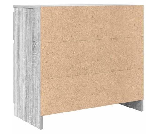 Aparador con cajón gris Sonoma 71x35x65 cm madera de ingeniería