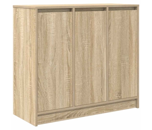 Aparador roble Sonoma 85x34x76 cm madera de ingeniería