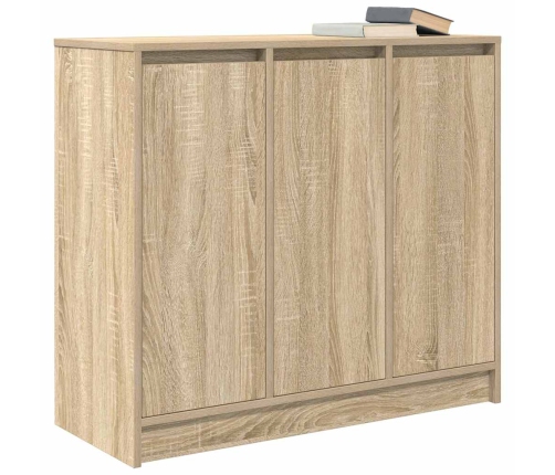 Aparador roble Sonoma 85x34x76 cm madera de ingeniería