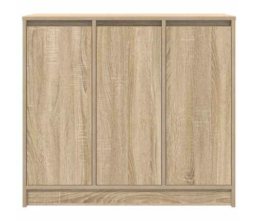 Aparador roble Sonoma 85x34x76 cm madera de ingeniería