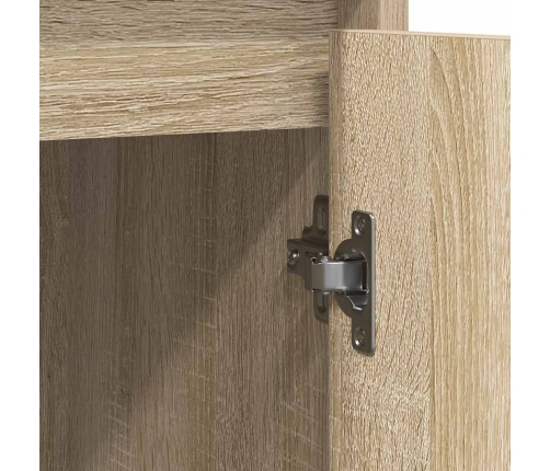 Aparador roble Sonoma 85x34x76 cm madera de ingeniería