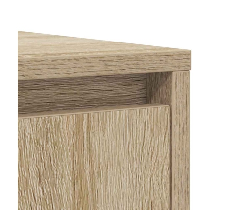 Aparador roble Sonoma 85x34x76 cm madera de ingeniería