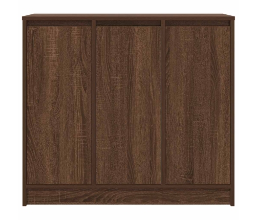 Aparador roble marrón 85x34x76 cm madera de ingeniería