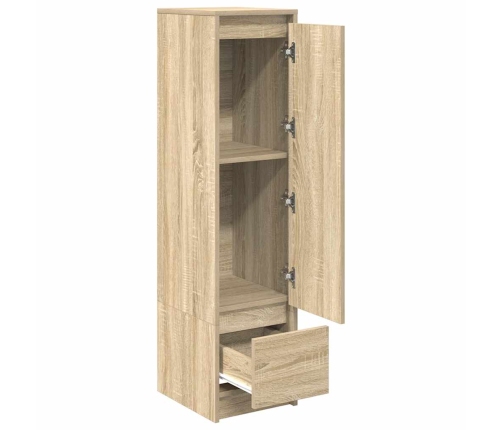 Aparador alto roble Sonoma 29,5x34x119,5cm madera de ingeniería