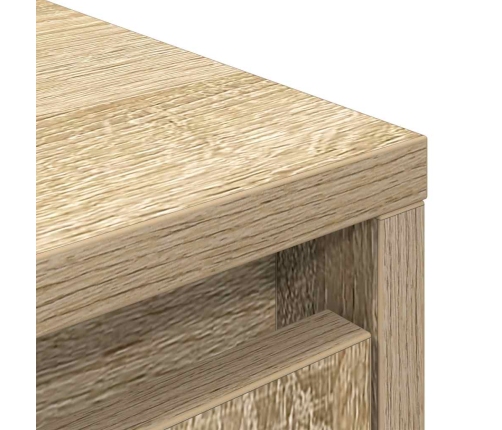 Aparador alto roble Sonoma 29,5x34x119,5cm madera de ingeniería