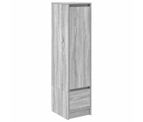 Aparador alto Sonoma gris 29,5x34x119,5 cm madera de ingeniería