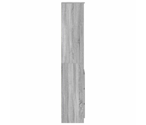 Aparador gris Sonoma 37,5x35x180 cm Madera de ingeniería