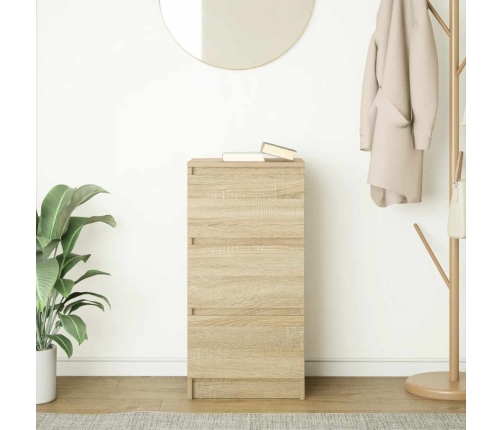Aparador roble Sonoma 37,5x35x76 cm madera de ingeniería