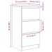 Aparador roble Sonoma 37,5x35x76 cm madera de ingeniería