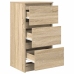 Aparador roble Sonoma 37,5x35x76 cm madera de ingeniería