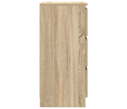 Aparador roble Sonoma 37,5x35x76 cm madera de ingeniería