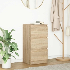 Aparador roble Sonoma 37,5x35x76 cm madera de ingeniería