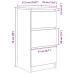 Aparador roble ahumado 37,5x35x76 cm madera de ingeniería