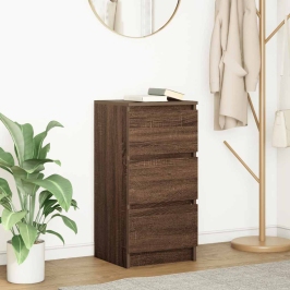 Aparador roble marrón 37,5x35x76 cm madera de ingeniería