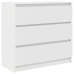 Aparador blanco 80x35x76 cm madera de ingeniería