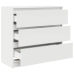 Aparador blanco 80x35x76 cm madera de ingeniería