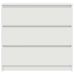 Aparador blanco 80x35x76 cm madera de ingeniería