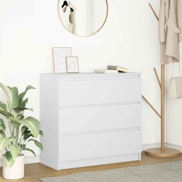 Aparador blanco 80x35x76 cm madera de ingeniería