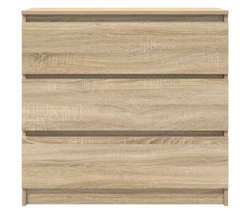 Aparador de roble Sonoma 80x35x76 cm de madera de ingeniería