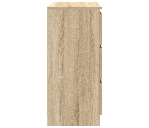 Aparador de roble Sonoma 80x35x76 cm de madera de ingeniería