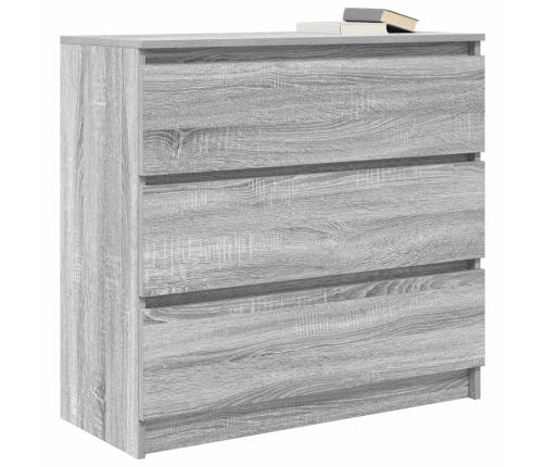 Aparador de madera de ingeniería Sonoma gris 80x35x76 cm