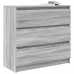 Aparador de madera de ingeniería Sonoma gris 80x35x76 cm