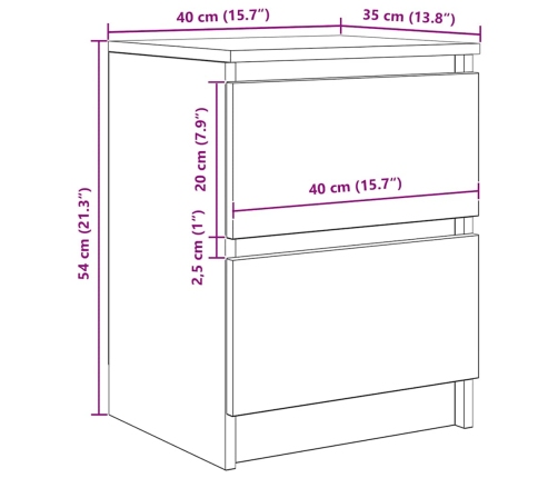 Mueble de TV de madera de ingeniería blanco 40x35x54 cm