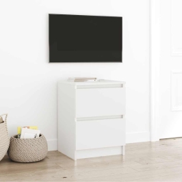 Mueble de TV de madera de ingeniería blanco 40x35x54 cm