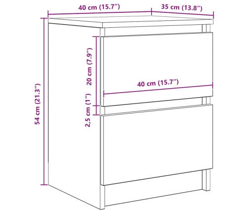 Mueble de TV de madera de ingeniería negro 40x35x54 cm