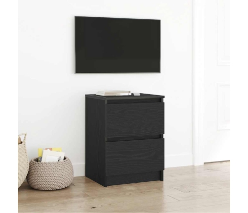 Mueble de TV de madera de ingeniería negro 40x35x54 cm