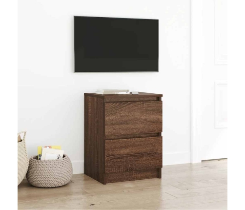 Mueble de TV de madera de roble marrón 40x35x54 cm