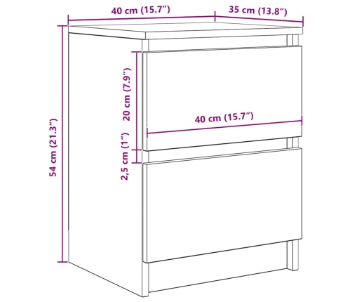 Mueble de TV Artisan Roble 40x35x54 cm Madera de ingeniería