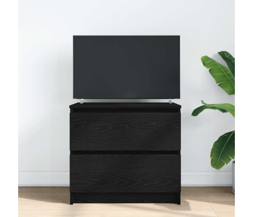 Mueble para TV madera contrachapada negro 60x35x54 cm