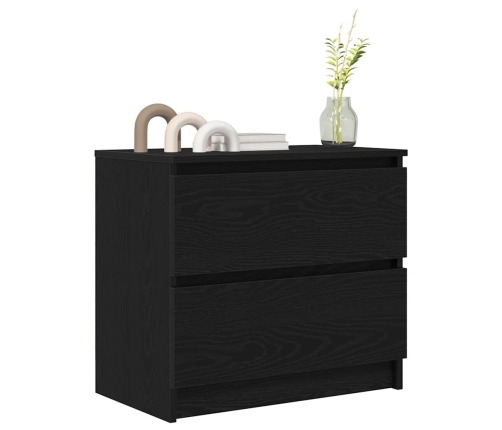 Mueble para TV madera contrachapada negro 60x35x54 cm