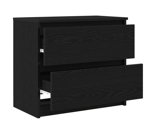 Mueble para TV madera contrachapada negro 60x35x54 cm