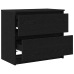 Mueble para TV madera contrachapada negro 60x35x54 cm