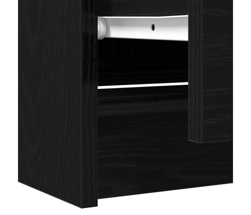 Mueble para TV madera contrachapada negro 60x35x54 cm