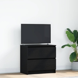 Mueble para TV madera contrachapada negro 60x35x54 cm