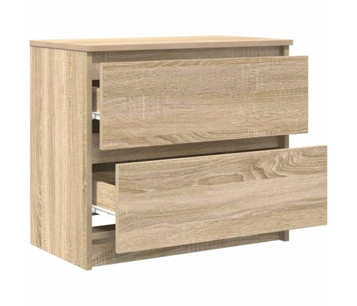 Mueble para TV madera contrachapada roble ahumado 60x35x54 cm