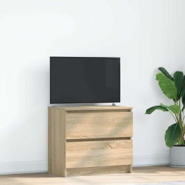 Mueble para TV madera contrachapada roble ahumado 60x35x54 cm