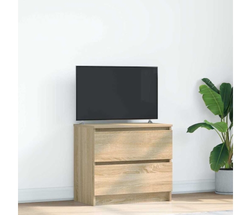 Mueble para TV madera contrachapada roble ahumado 60x35x54 cm